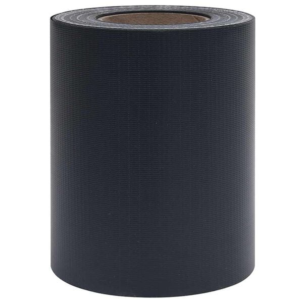 vidaXL dārza aizslietnis, PVC, 35x0,19 m, matēts, tum&scaron;i pelēks