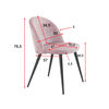 Venture Home virtuves krēsli Velvet, 2 gab., samts, melna, rozā