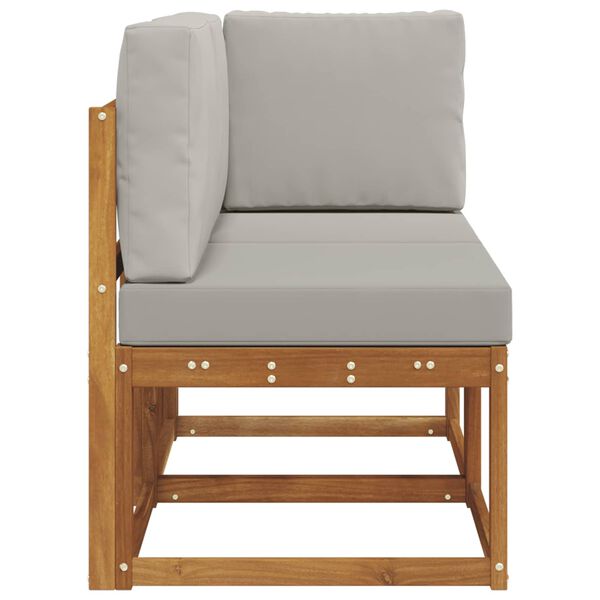 vidaXL Āra vidējais un stūrī eso&scaron;s dīvāns 2 Gabals Cietā akācijas koks