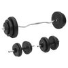 vidaXL svaru stienis un hanteles ar diskiem, 60 kg
