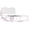vidaXL gultas rāmis, priedes masīvkoks, 140x200 cm