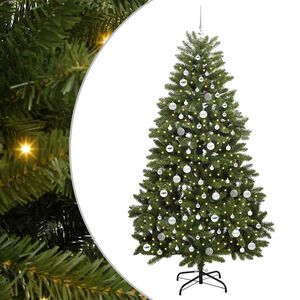 vidaXL Mākslīgā Ziemassvētku eglīte 210 cm 300 LED Silti balts Zaļa