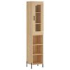 vidaXL augstais skapītis, ozolkoka, 34,5x34x180 cm, inženierijas koks