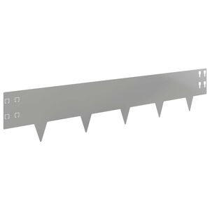 vidaXL Zāliena Apmale 50 gab. 100 x 20 cm Tērauds Sudraba