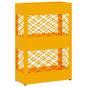 vidaXL Lietussarga statīvs sinepju dzeltena 28 x 12 x 41 cm Tērauds