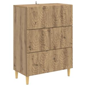 vidaXL Atvilktņu skapis Artisan Ozols 66 x 34,5 x 90 cm