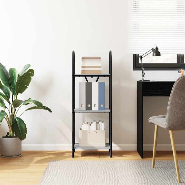 vidaXL Grāmatu plaukts Pelēks Sonoma 40 x 30 x 109 cm