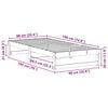 vidaXL Gultas rāmis Brūna 90 x 190 cm Ciets priedes koks