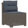 vidaXL 1-vietīgs dārzs dīvāns ar spilveniem Rattan izskatā PP