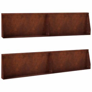 vidaXL Aizturo&scaron;ā siena 4 gab. 100 x 12 x 30 cm Novecināts tērauds Rūsa