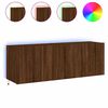 vidaXL TV plaukti ar LED lampiņām, 2 gab., 60x35x41 cm, brūna ozolkoka