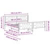 vidaXL Gultas rāmis Tum&scaron;i pelēks 180 x 200 cm Ciets priedes koks
