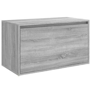 vidaXL gaiteņa sols, 80x40x45cm, pelēka ozola krāsa, inženierijas koks