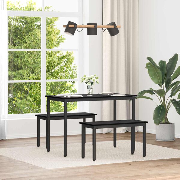 vidaXL sols Melns ozolkoks 80 x 35 x 45 cm Inženierijas koks