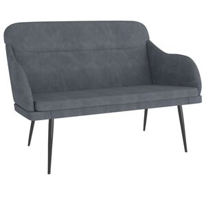 vidaXL sols, 110x76x80 cm, tum&scaron;i pelēks samts