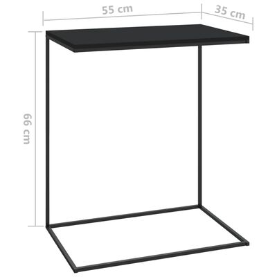 vidaXL galdiņš, melns, 55x35x66 cm, inženierijas koks