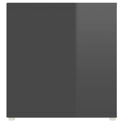 vidaXL TV plaukti, 3 gab., spīdīgi pelēki, 107x35x37 cm, skaidu plātne