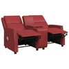 vidaXL divvietīgs masāžas krēsls, vīnsarkana mākslīgā āda