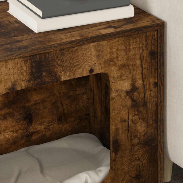 vidaXL Kaķu māja Dūmaka ozols 51 x 30 x 42 cm Inženierijas koks