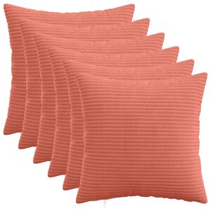 vidaXL Spilvenu pārvalks 6 pcs HEERLEN Sarkans oranžs 30 x 30 cm