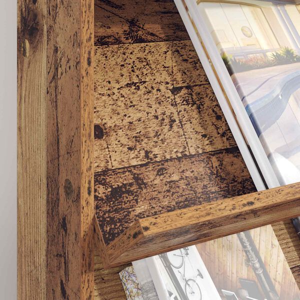 vidaXL Žurnālu statīvs Vecs koks 70 x 41 x 96 cm Inženierijas koks