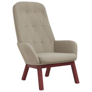 vidaXL atpūtas krēsls, gaiši pelēks samts