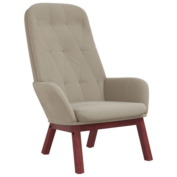 vidaXL atpūtas krēsls, gai&scaron;i pelēks samts