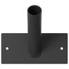 vidaXL Karoga Pole Turētājs Melna 13 x 6 x 0,2 cm Tērauds