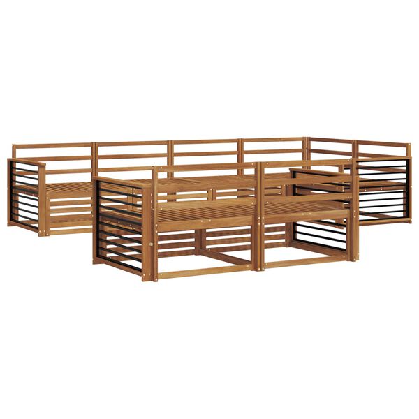 vidaXL Āra dīvānu komplekts 7 pcs Dabiska Cietā akācijas koks