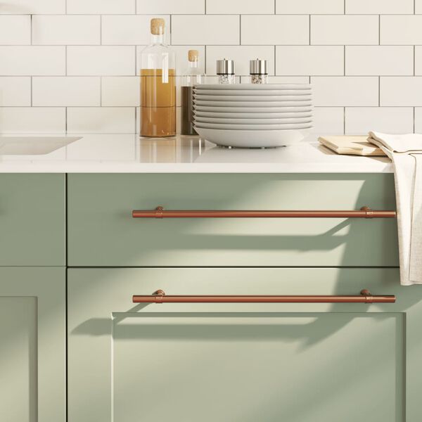 vidaXL skapja rokturi, 10 gab., bronzas, 320 mm, nerūsējo&scaron;ais tērauds