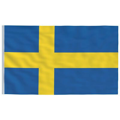 vidaXL Zviedrijas karogs un masts, 6,23 m, alumīnijs