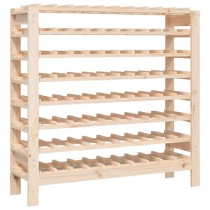 vidaXL vīna pudeļu plaukts, 109,5x30x107,5 cm, priedes masīvkoks