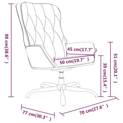 vidaXL atpūtas krēsls, kapučīno krāsas mākslīgā āda