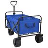 vidaXL Saliekamais iepirkumu ratiņ&scaron; 89 x 63 x 96 cm Zila 200 kg