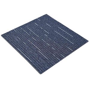 vidaXL Paklāja flīze Svītrains Zils 50 x 50 cm 36 gab. PP un bitumens