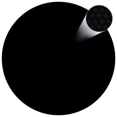 vidaXL baseina pārklājs, 356 cm, PE, melns