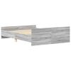 vidaXL gultas rāmis ar galvgali un kājgali, pelēks, 150x200 cm