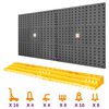 vidaXL instrumentu siena, 500x1000 mm, 50 āķi, PP