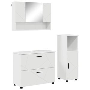 vidaXL Vannas istabas mēbeļu komplekts ar atvilktni ar plauktu 3 pcs