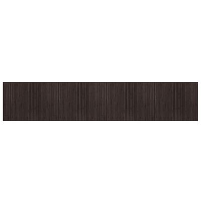 vidaXL paklājs, taisnstūra forma, tumši brūns, 80x400 cm, bambuss
