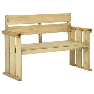 vidaXL dārza sols, 121 cm, impregnēts priedes koks