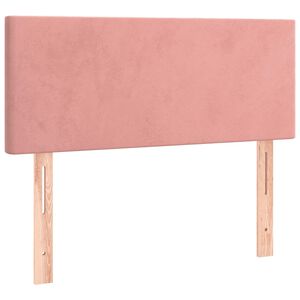 vidaXL gultas galvgalis, 100x5x78/88 cm, rozā samts