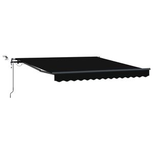 vidaXL Nolokāms markīze Melns 350 x 250 cm Poliesters