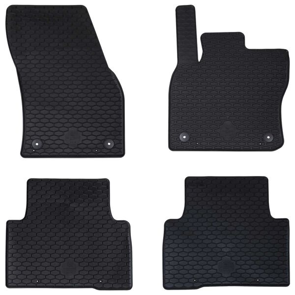 vidaXL Auto paklājs 4 pcs Melna VW TIGUAN , TOURAN TPE