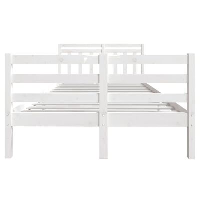 vidaXL gultas rāmis, balts, 120x190 cm, divvietīgs, masīvkoks