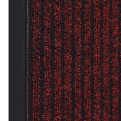 vidaXL durvju paklājs, svītrains, sarkans, 60x80 cm