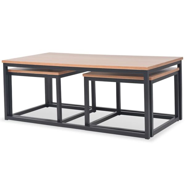 vidaXL kafijas galdiņu komplekts, 3 gab., osis