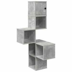 vidaXL Sienas stūra plaukts Betona pelēks 48 x 48 x 120 cm