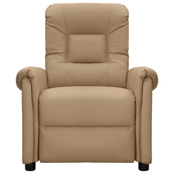 vidaXL elektrisks masāžas krēsls, kapučīno krāsas mākslīgā āda