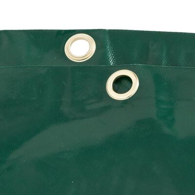 vidaXL brezenta pārklājs, zaļš, Ø 5 m, 650 g/m²